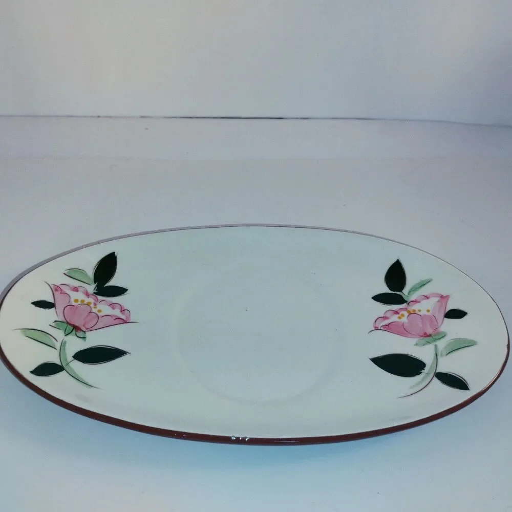 Stangl Pottery Apple Delight Gravy Boat with Attached Underplate – Hand Painted
